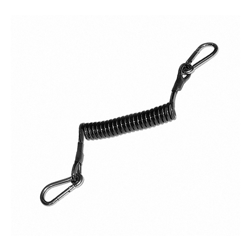 Diving Wire Coil Lanyard with Stainless Carabiners
