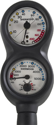 Sherwood 2 in 1 console pressure depth gauge CG5736