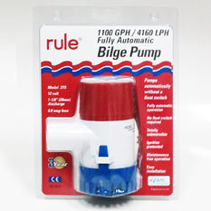 Rule bilge pump 1100 gph manual automatic