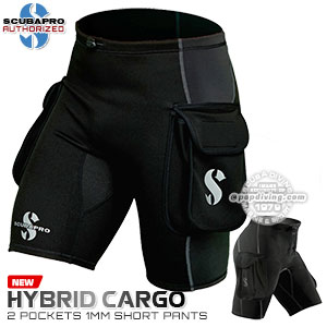 Scubapro Hybrid Cargo Short Neoprene Pants 1mm