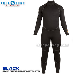 Aqualung Black wetsuit 3mm neoprene