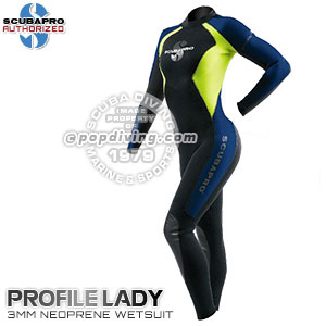 Scubapro profile lady wetsuit 3mm neoprene